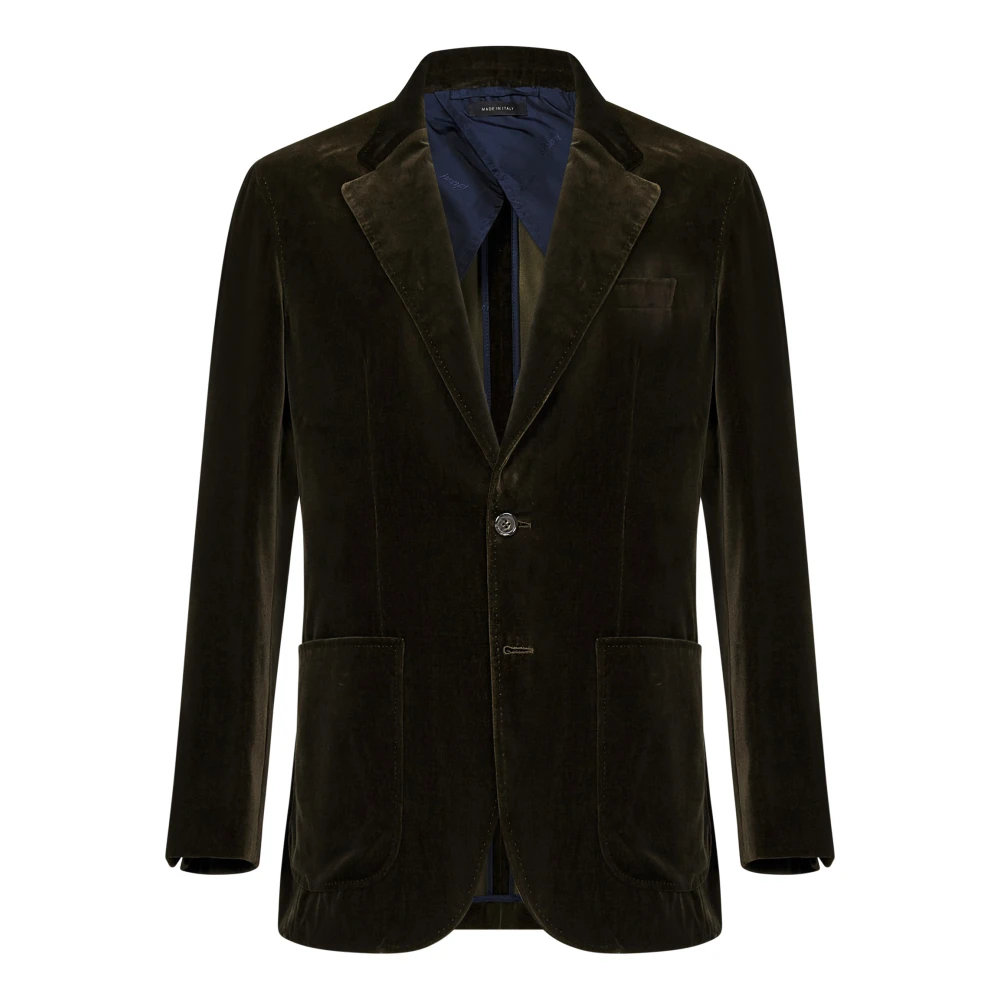 Brioni Groene Casual Blazer Jas Green Heren