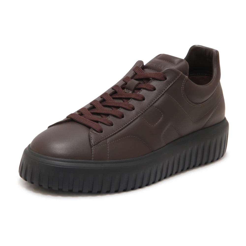 Hogan H-Stripes Allacciato H Udm Palissandro Heren Schoenen Bruin