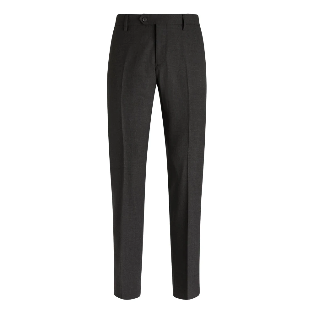 Boggi Milano Homme Noir Pantalons, Taille: L Pantalon En Laine Stretch Lavable