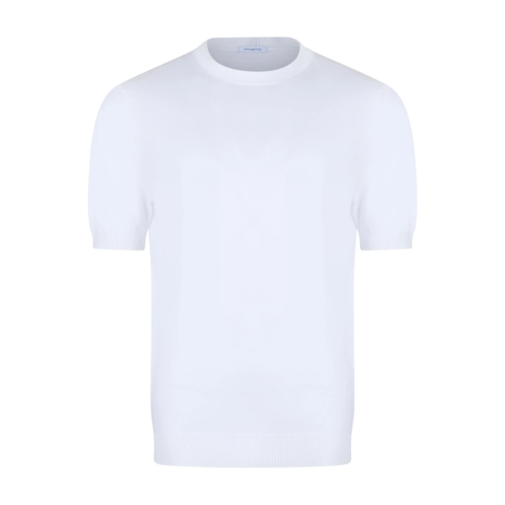 Malo Wit Crew Neck T-Shirt White Heren