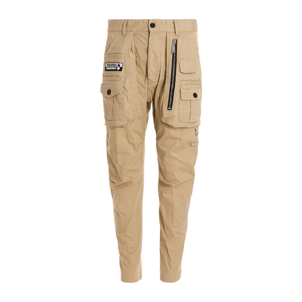 Dsquared2 Stijlvolle Broeken voor Dagelijks Gebruik Beige Heren