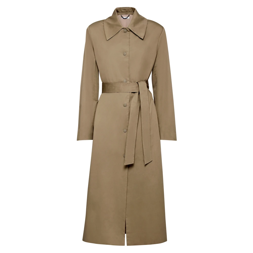 MVP wardrobe Oversized Trenchcoat met Schouderbanden Brown Dames