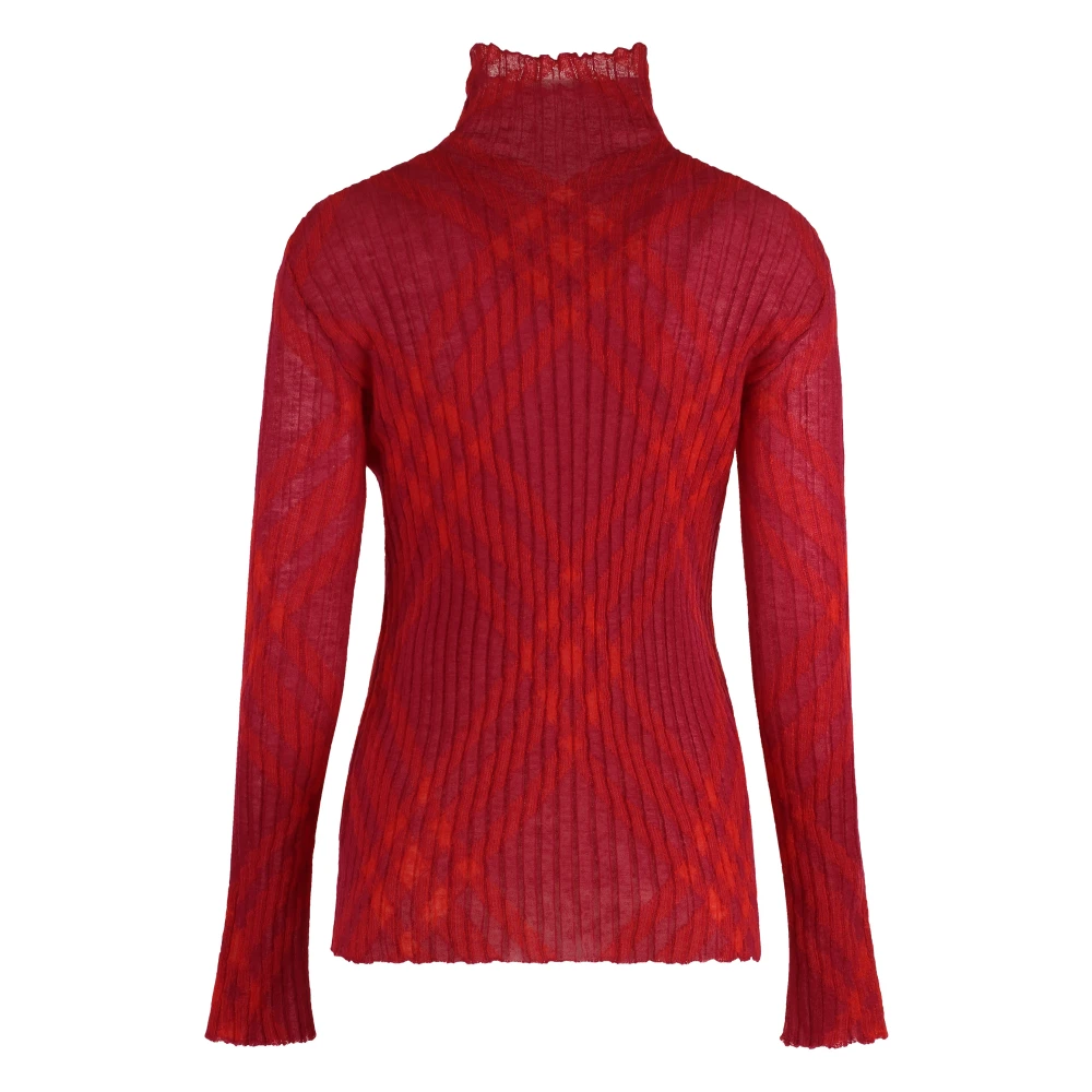Burberry Mohair Blend Pullover Sweater Pink Dames