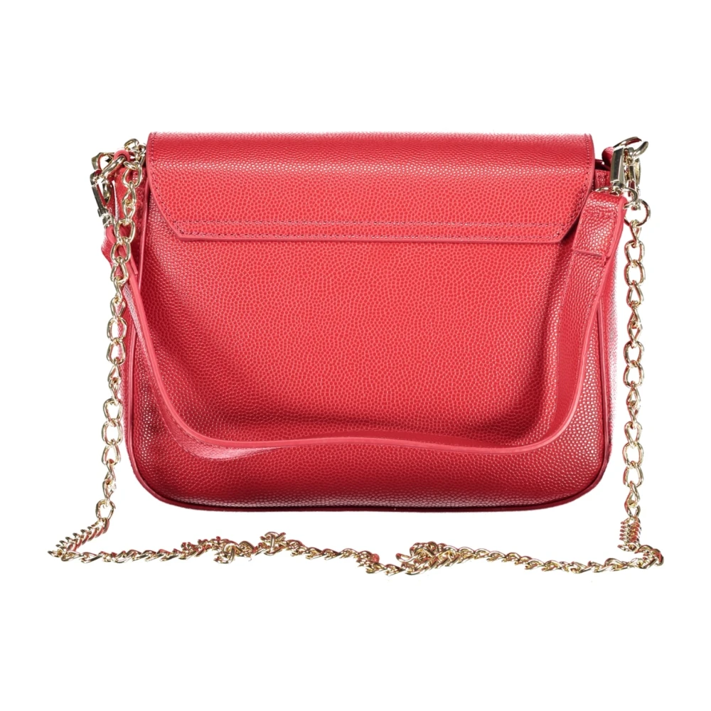 Valentino by Mario Valentino Rode Schoudertas met Kettingriem Red Dames