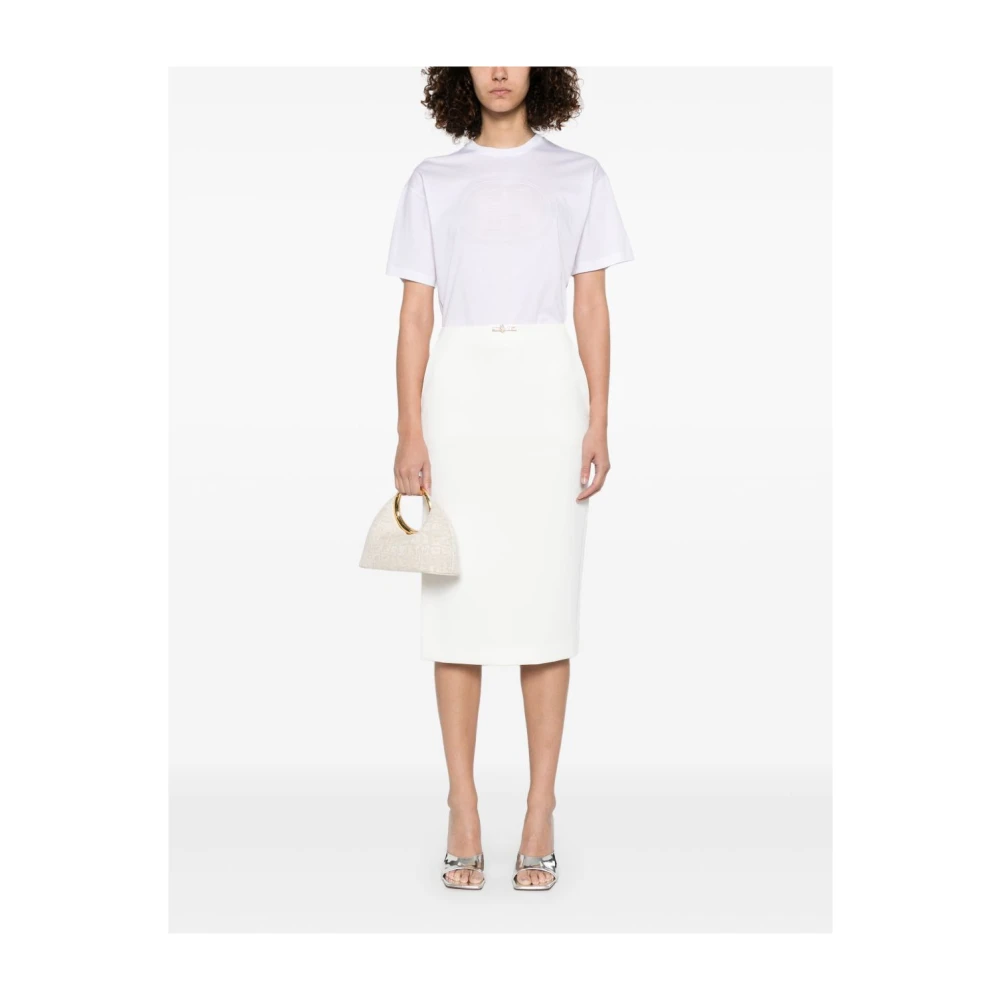 Elisabetta Franchi Stijlvolle T-shirts en Polos White Dames