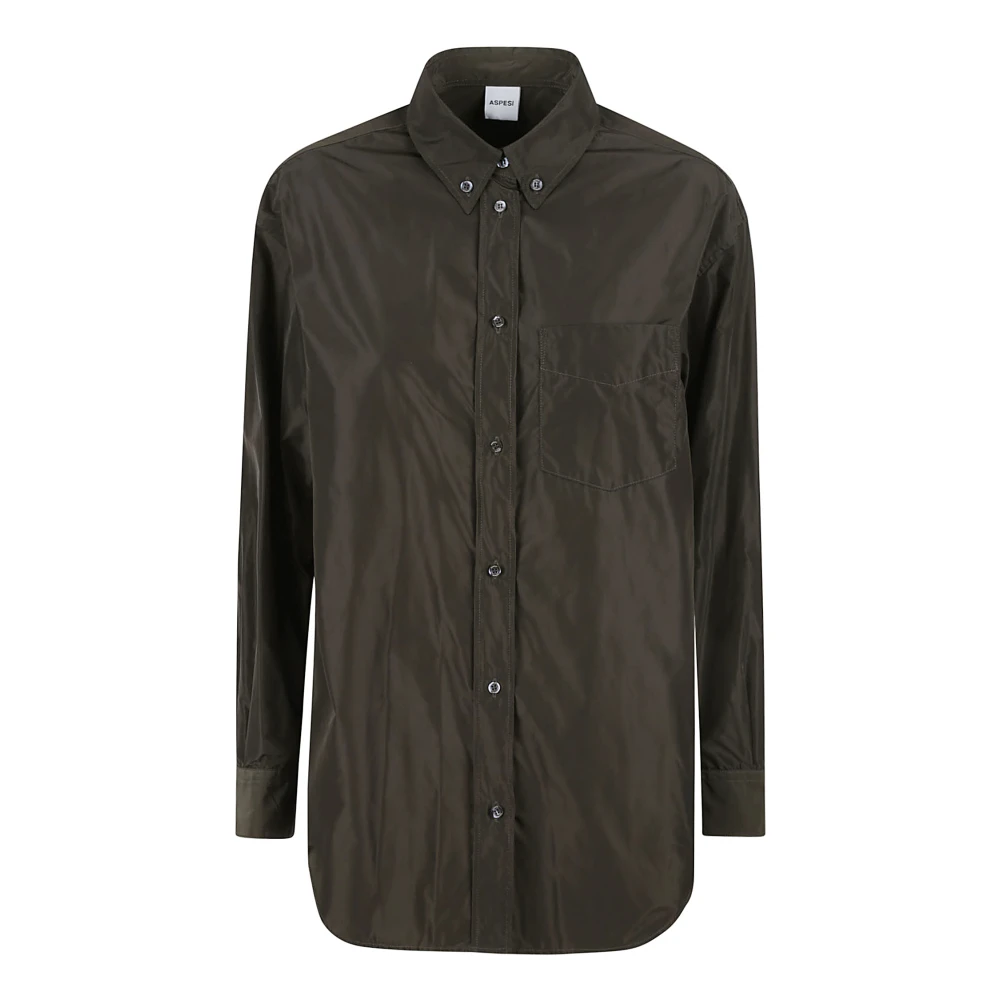 Aspesi Militaire Stijl Overhemden Green Dames