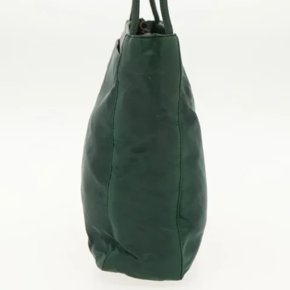 Prada Vintage Pre-owned Nylon prada-bags Green Dames
