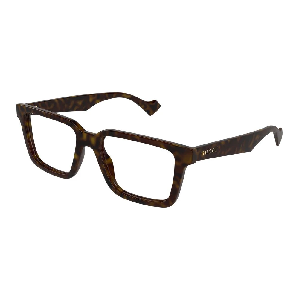 Gucci Men's Brown Glasses, 53 Mm, Stylish Eyeglasses Havana Transparent Frame