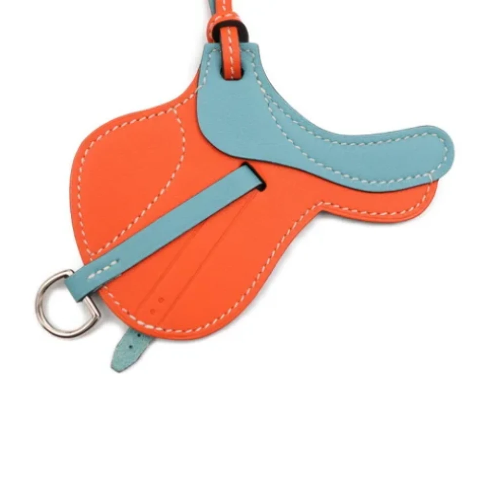 Hermès Vintage Pre-owned Leather key-holders Blue Dames
