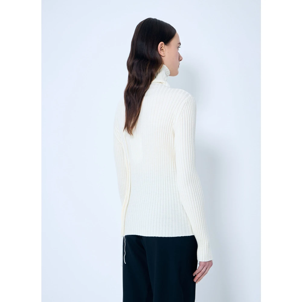 MM6 Maison Margiela Gestoorde ribtrui met uitsnijdingen White Dames