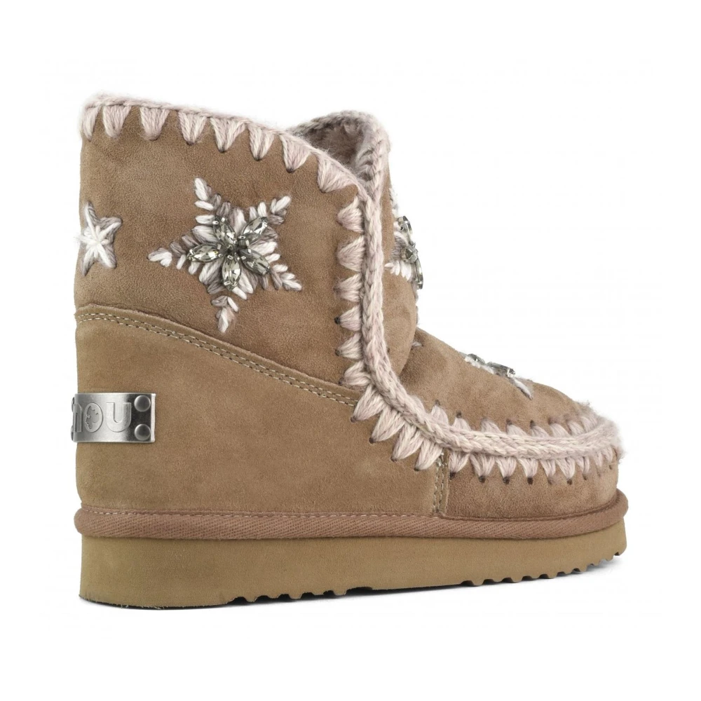 Mou Bruine Schapenvacht Eskimo Laarzen Brown Dames