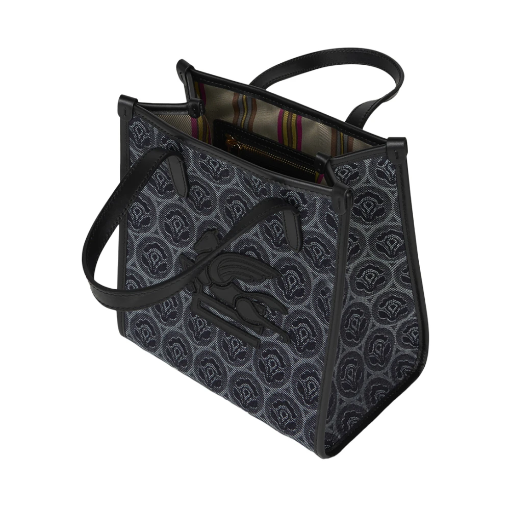 ETRO Blauwe Bloemen Shopper Blue Dames
