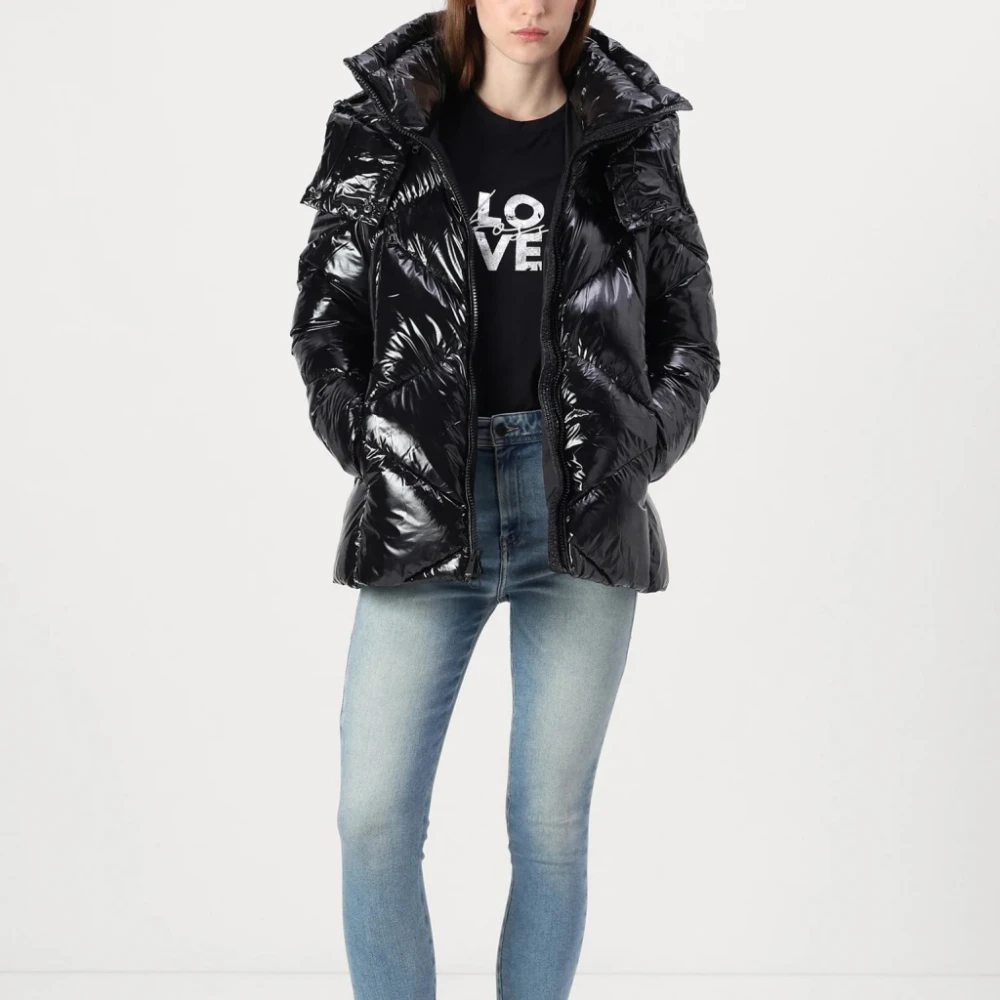 Blauer Stijlvolle Winterjas Malia Black Dames