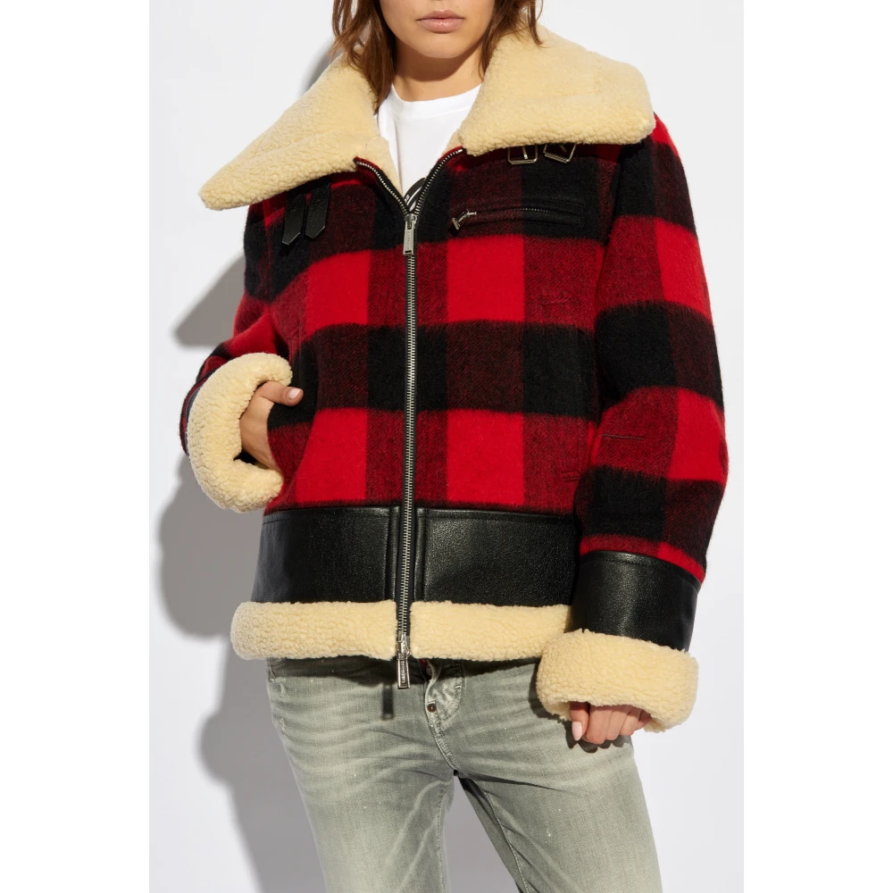 Dsquared2 Wollen jas Red Dames