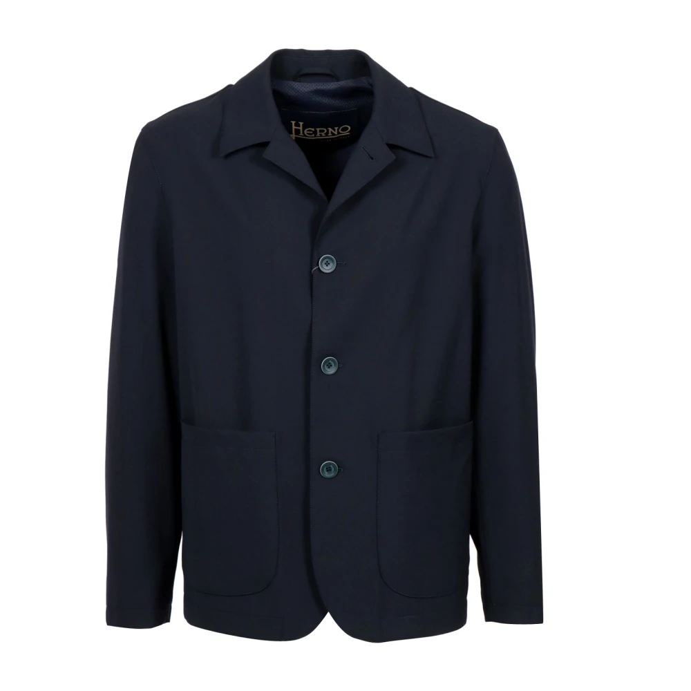 Herno Homme Bleu - Veste Légère Stretch Laineuse - Vestes - Taille: Xl