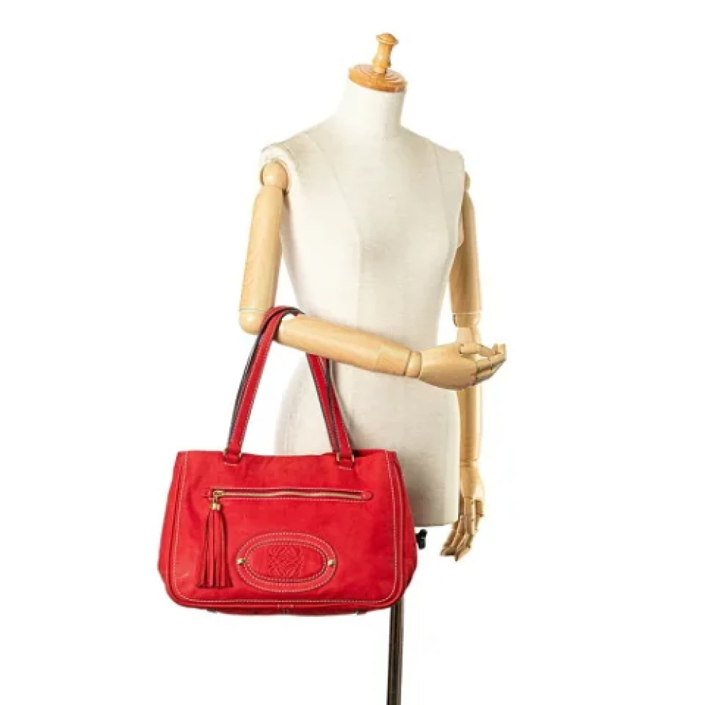 Loewe Pre-owned Leather shoulder-bags Red Dames