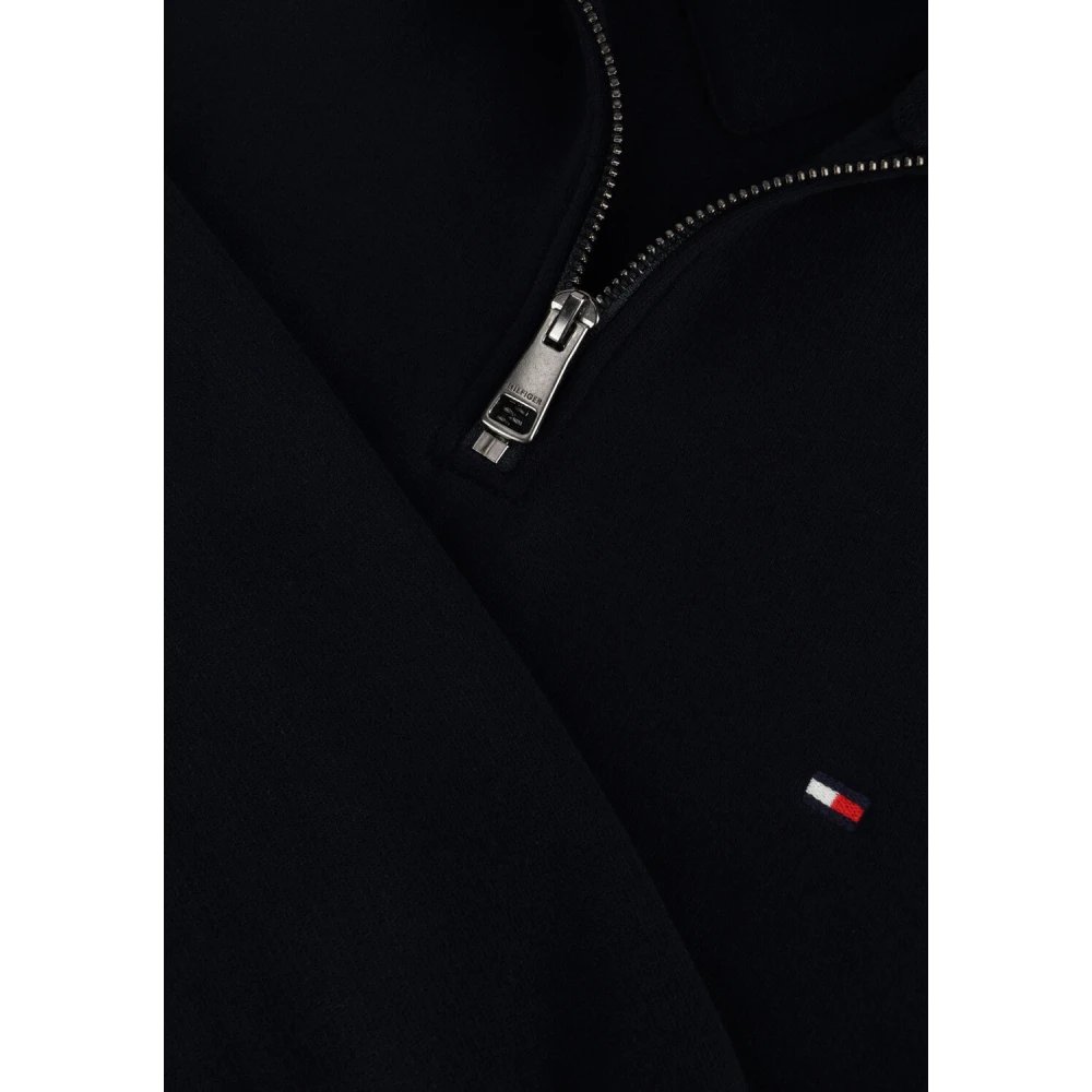 Tommy Hilfiger Essential Fleece 1 4 Zip Sweater Blue Heren