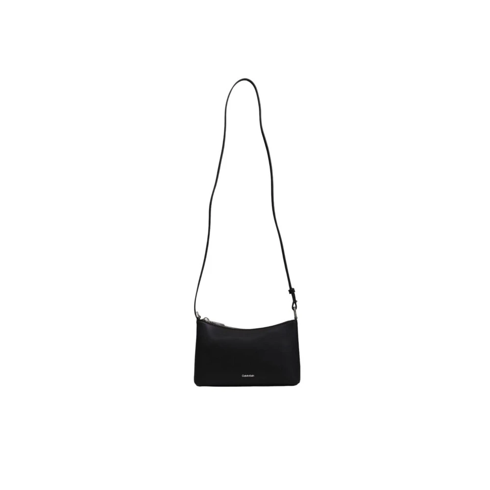 Calvin Klein Polyester handtas met polyurethaandetails Black Dames