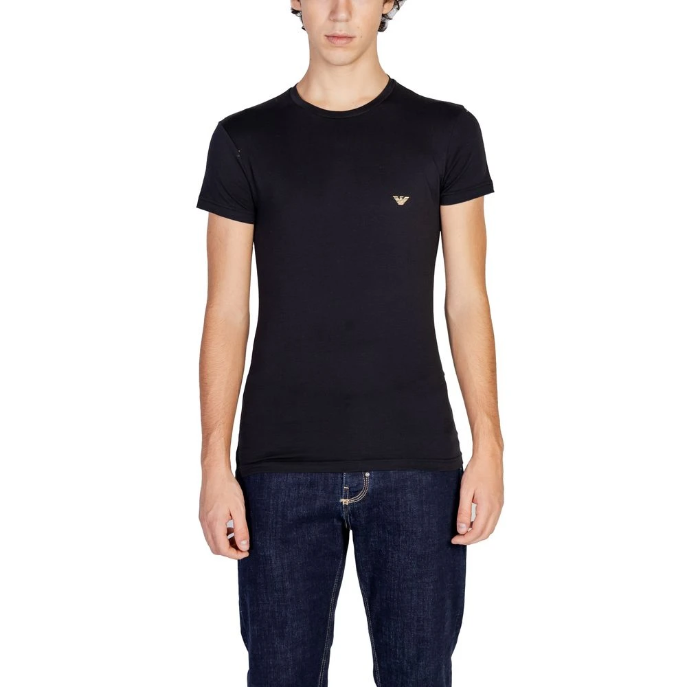 Emporio Armani Katoen Zwart T-shirt Heren Collectie Black Heren