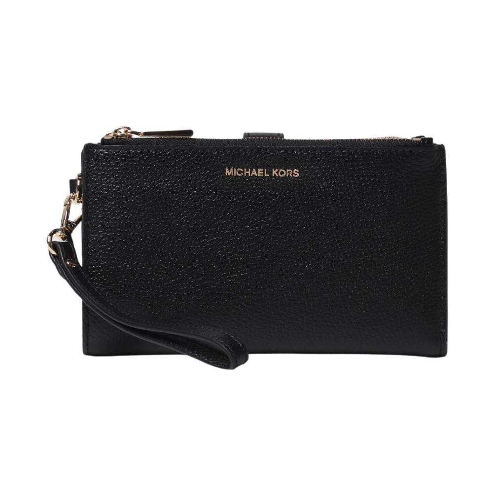 Michael Kors Vierkante Gehamerde Portemonnee Black Unisex