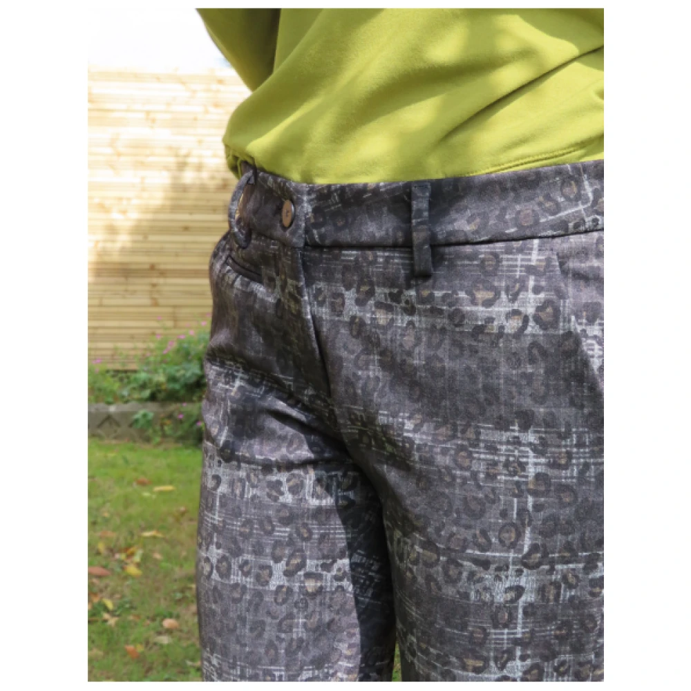 Mason's Jerseybroek met Luipaardprint Black Heren