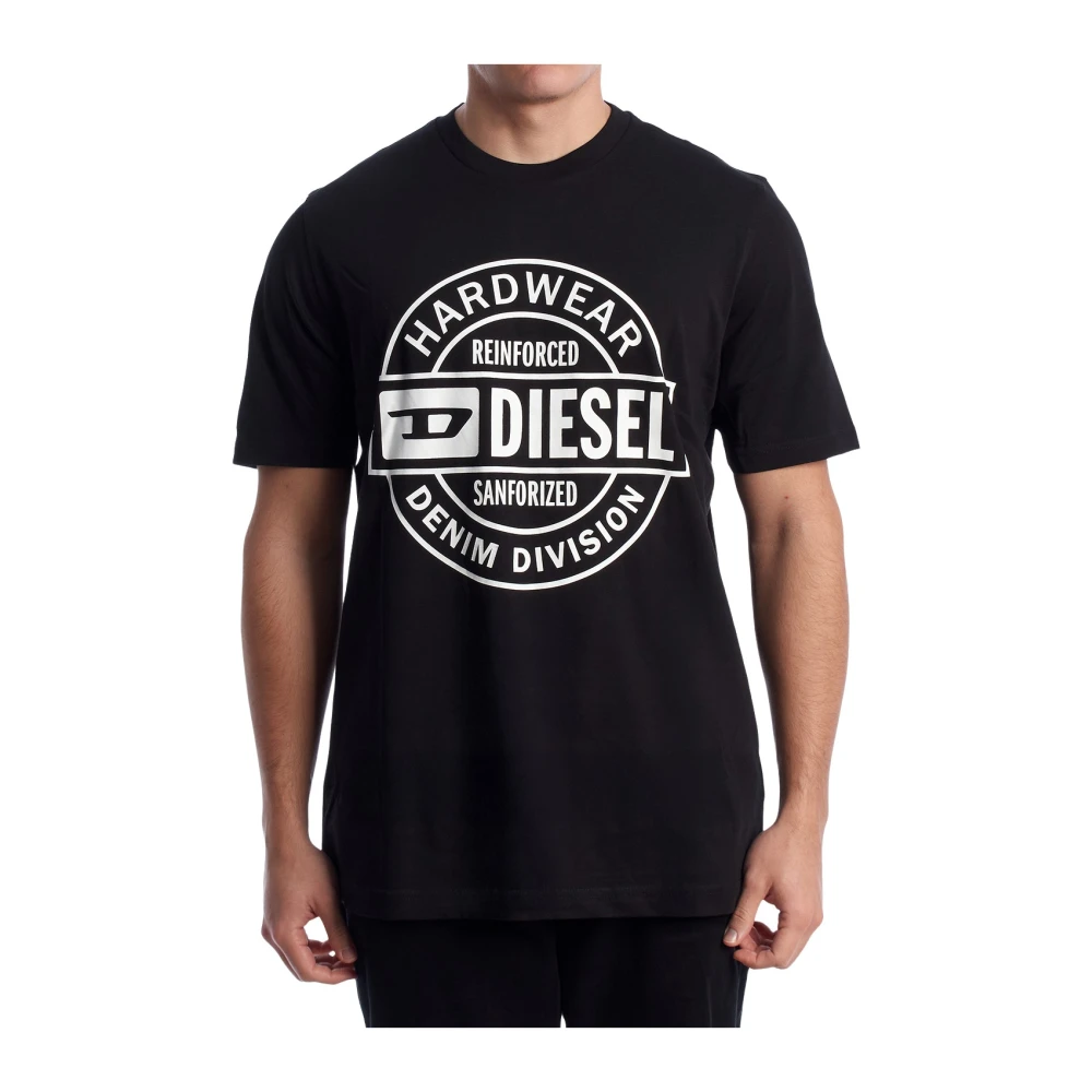 Diesel Hombre Negro Camisetas, Talla: L