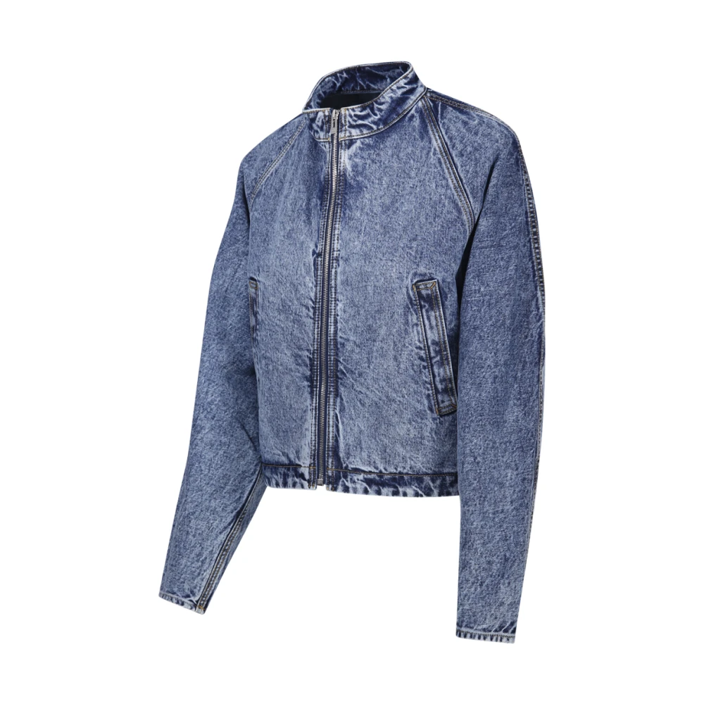 Alaïa Denim Ronde Jack in Blauwe Sneeuw Blue Dames