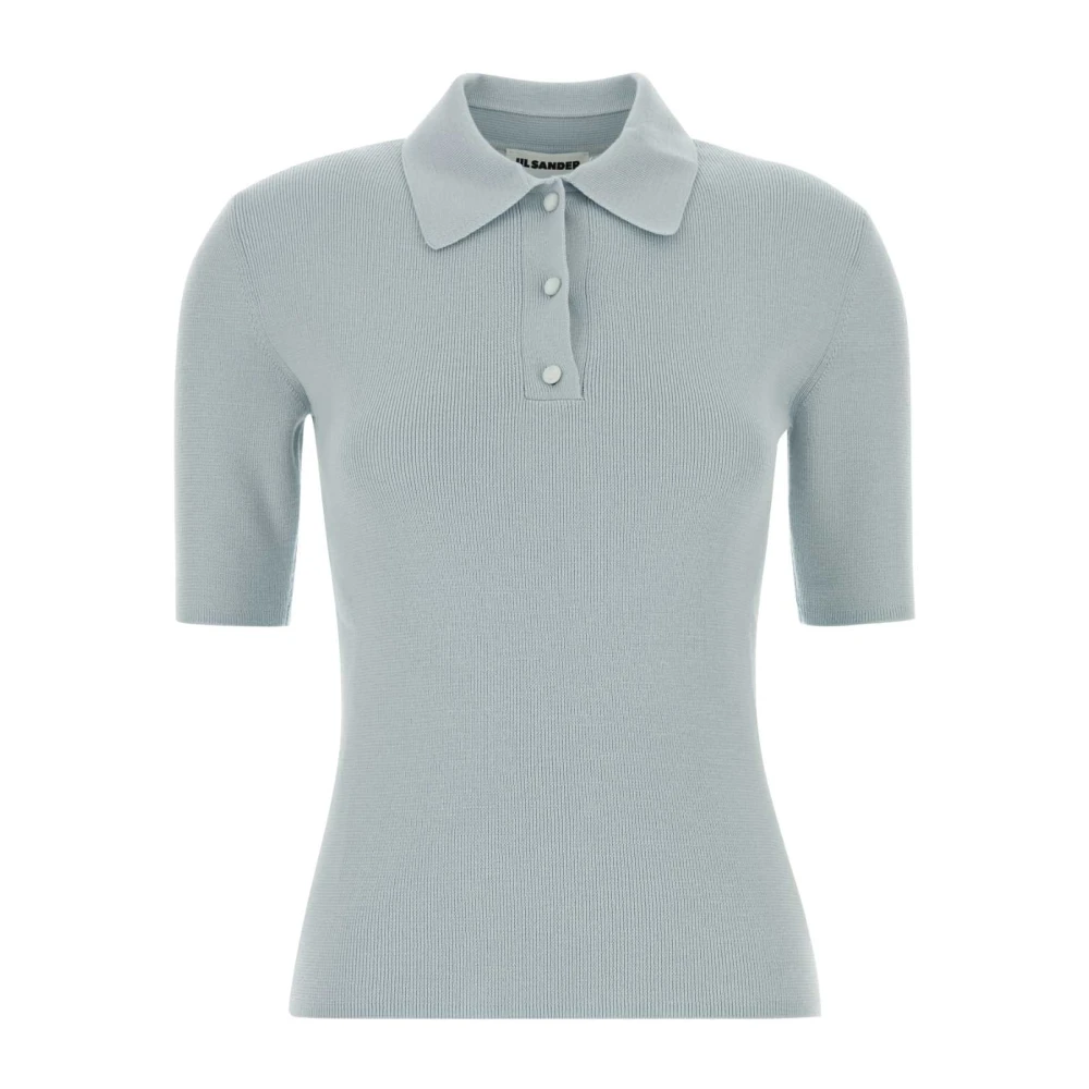 Jil Sander Women's Blue Wool Polo Shirt