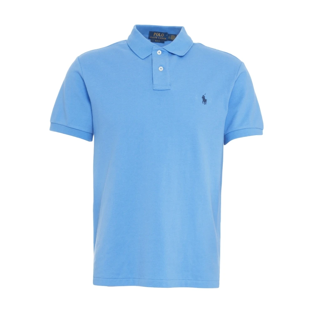 Polo Ralph Lauren Herr Blå Toppar 2XL, Bomull, Slim Fit Polo T-Shirt