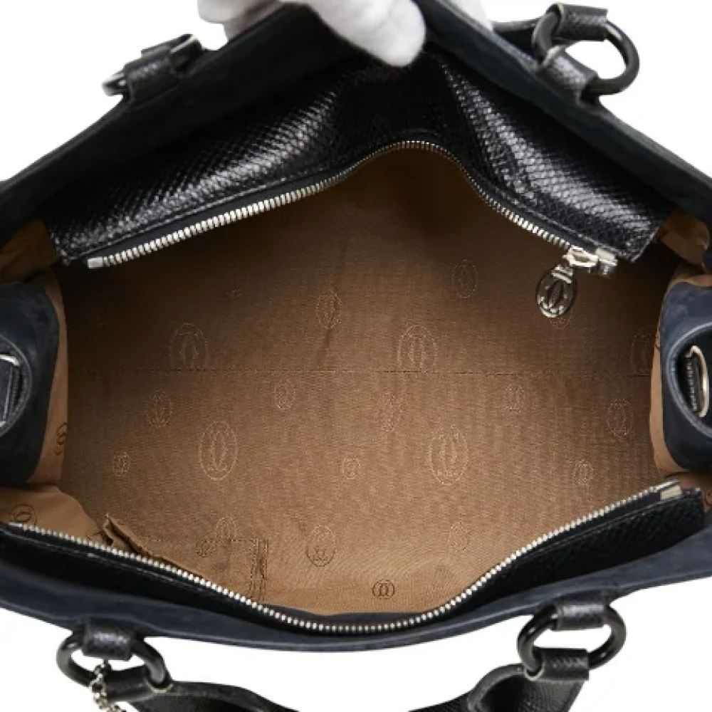 Cartier Vintage Pre-owned Suede handbags Black Dames