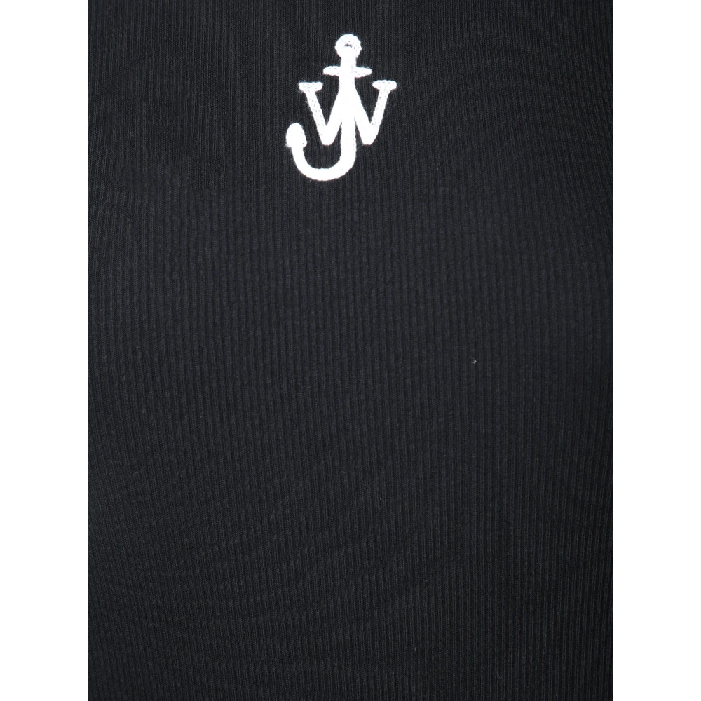 JW Anderson Zwarte Mouwloze Ronde Jurk Black Dames