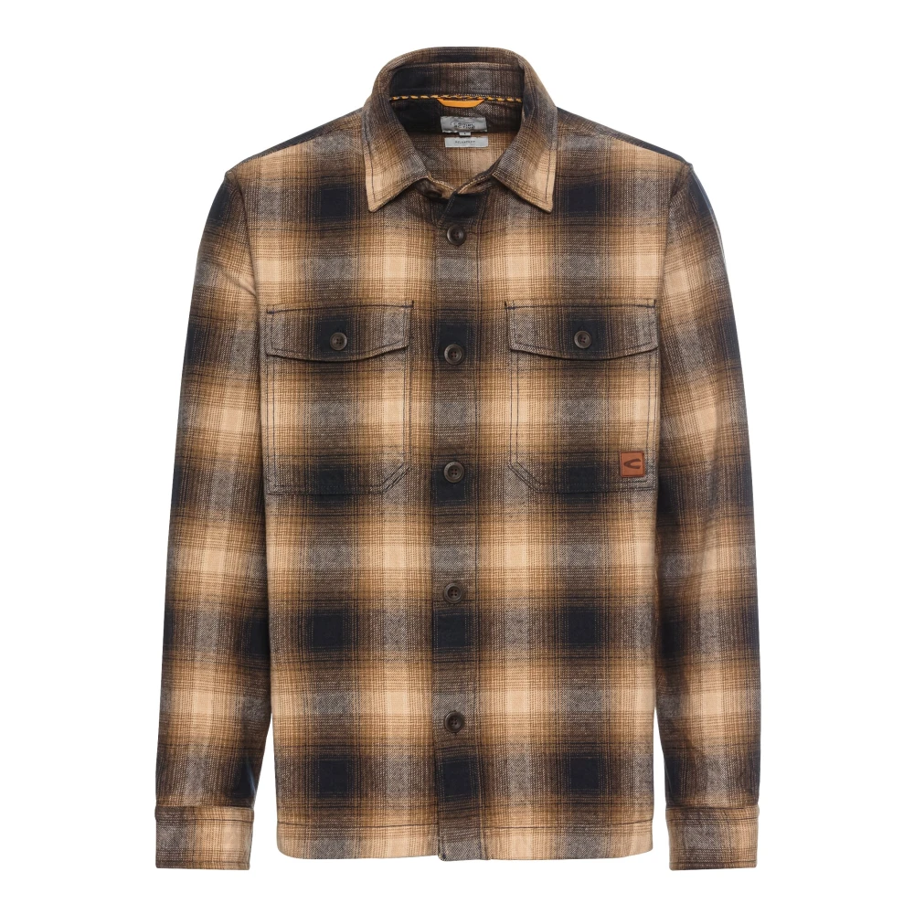 camel active Katoenen Overshirt Brown Heren