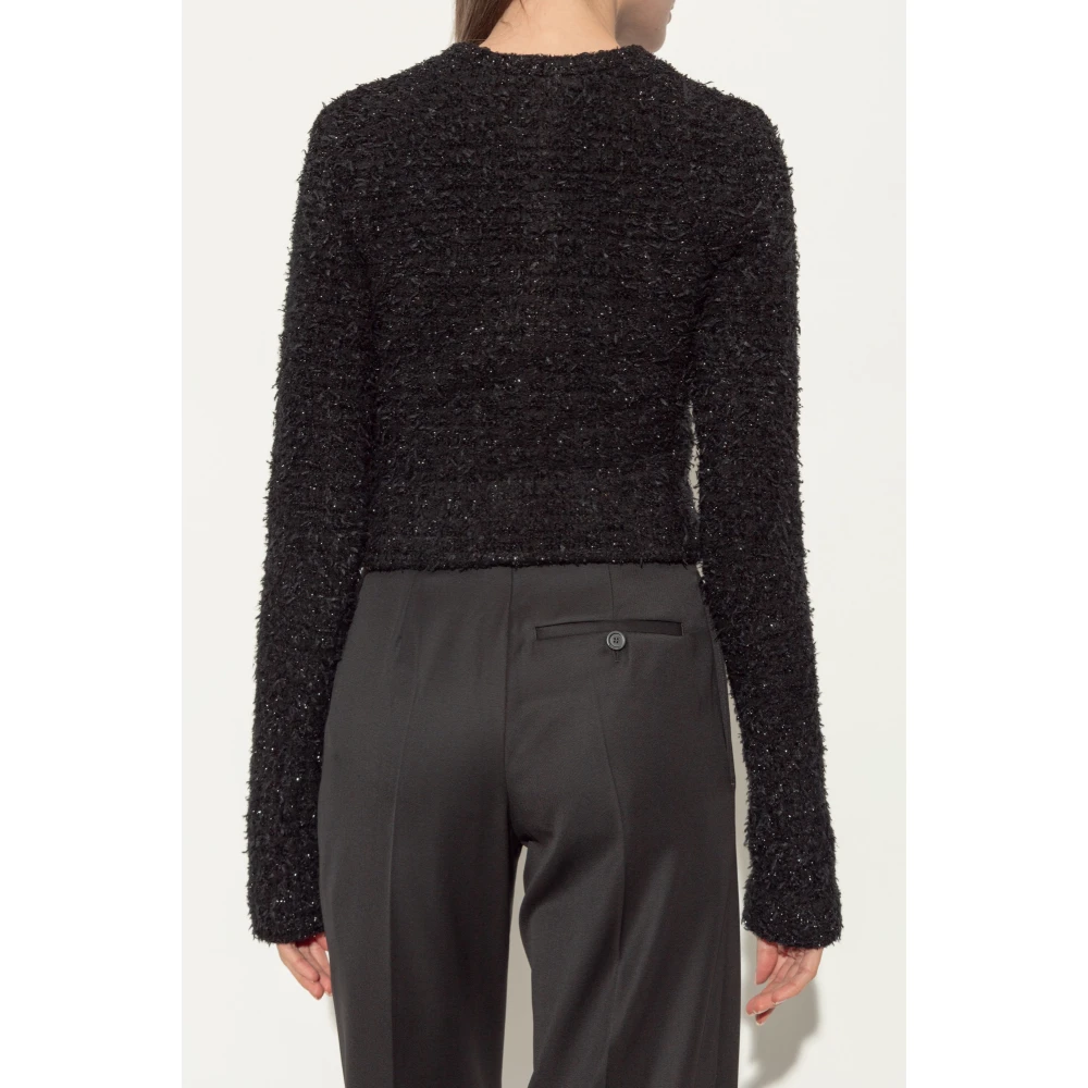 Balenciaga Tweed Jas Black Dames