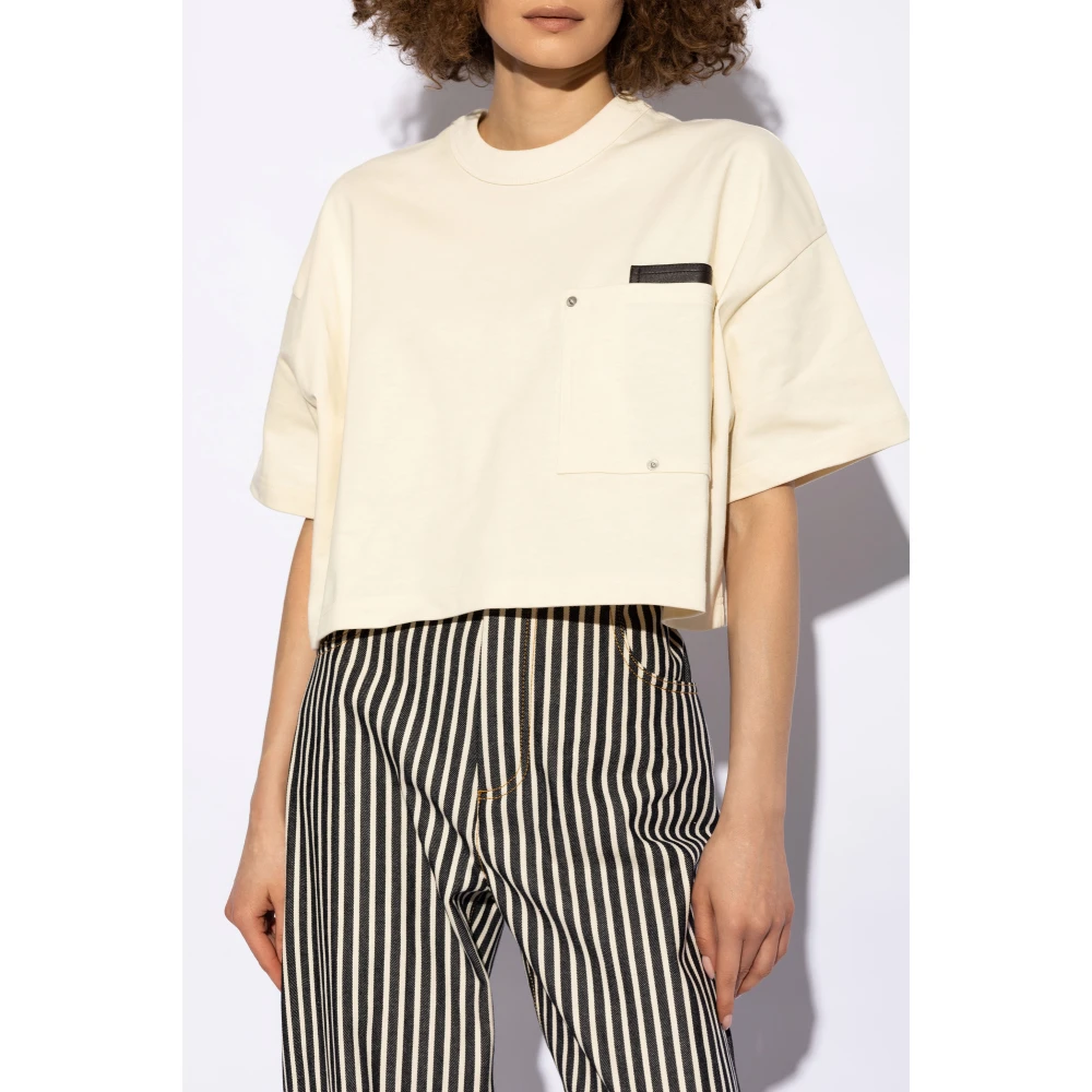 Bottega Veneta T-shirt met zakken Beige Dames