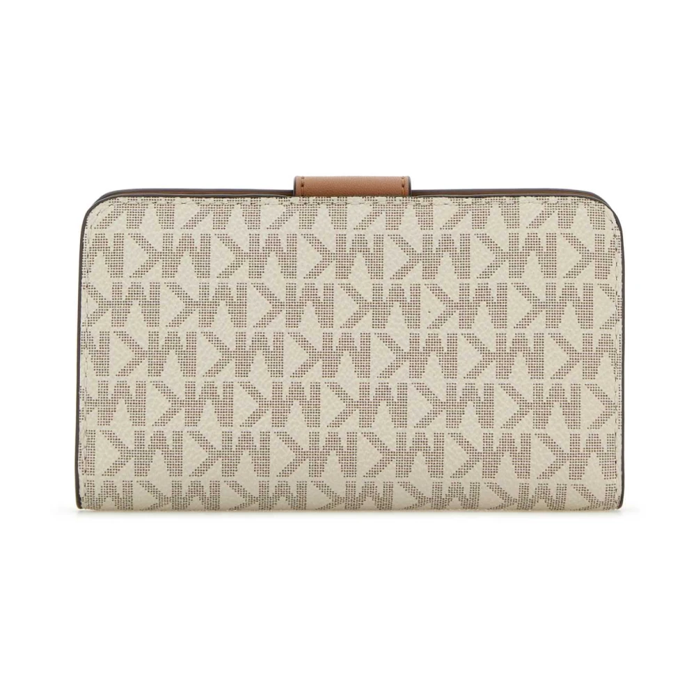 Michael Kors Stijlvolle bedrukte leren portemonnee Brown Dames