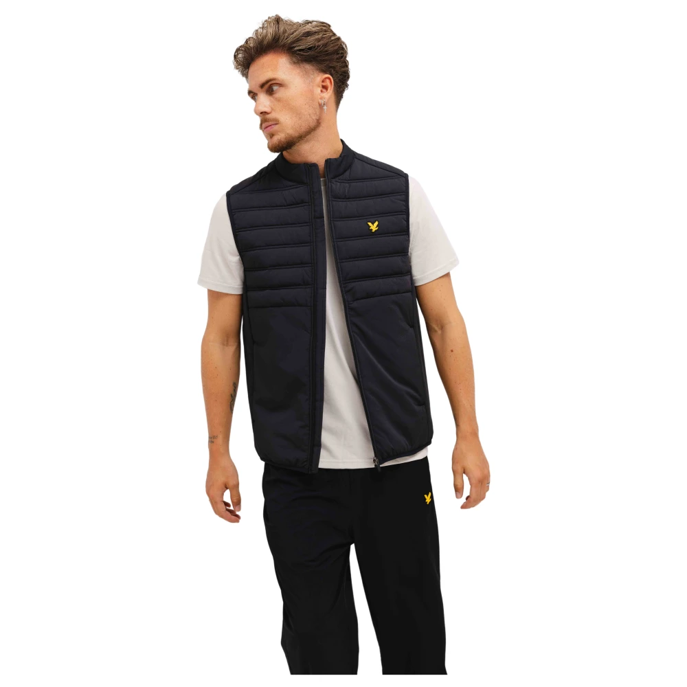 Lyle & Scott Hybrid Double Baffle Bodywarmer Heren Zwart Black Heren