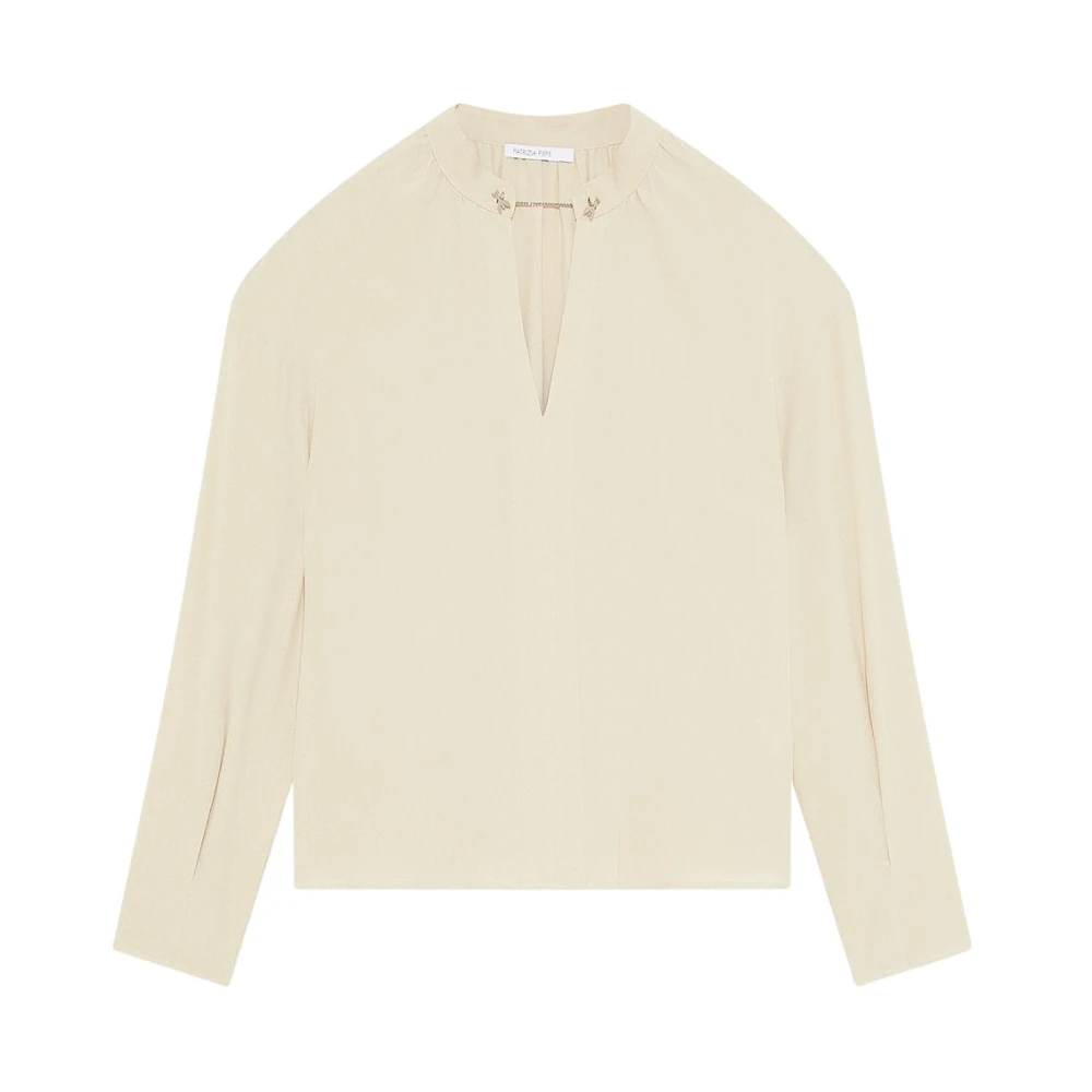 PATRIZIA PEPE Essentiële Twin Blouse White Dames