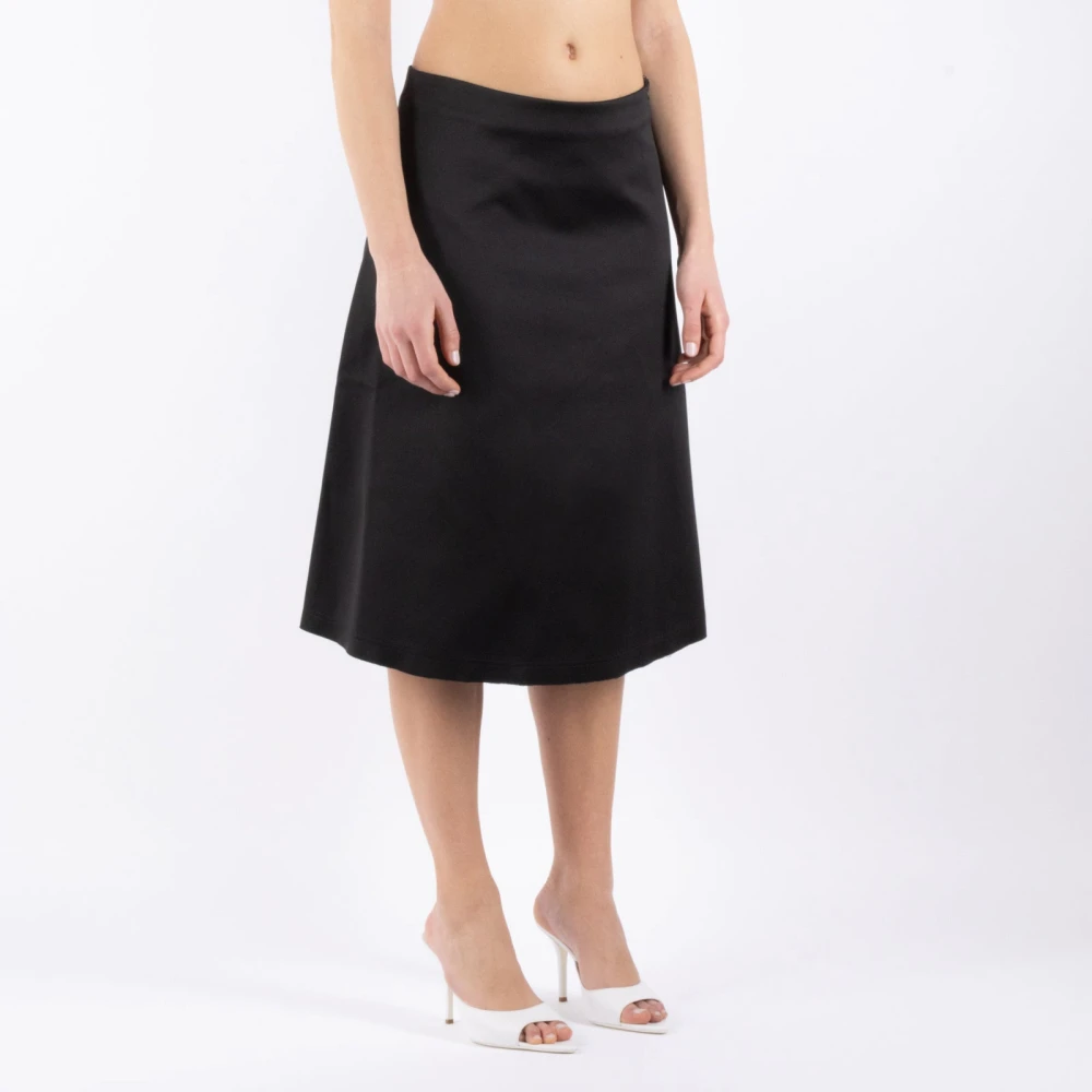 The Garment Zwart Polyester Katoen Rok Black Dames