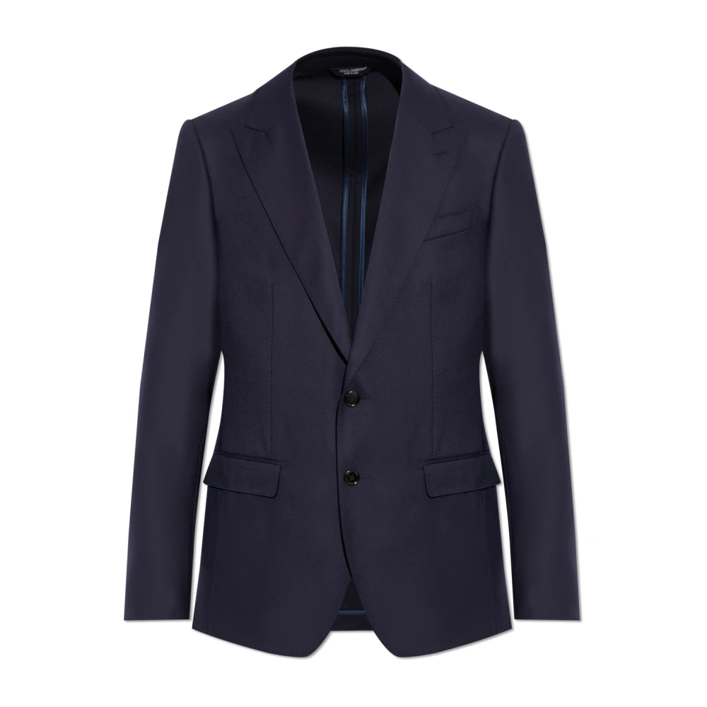 Dolce & Gabbana Men's Blue Blazers, L, Wool Jacket