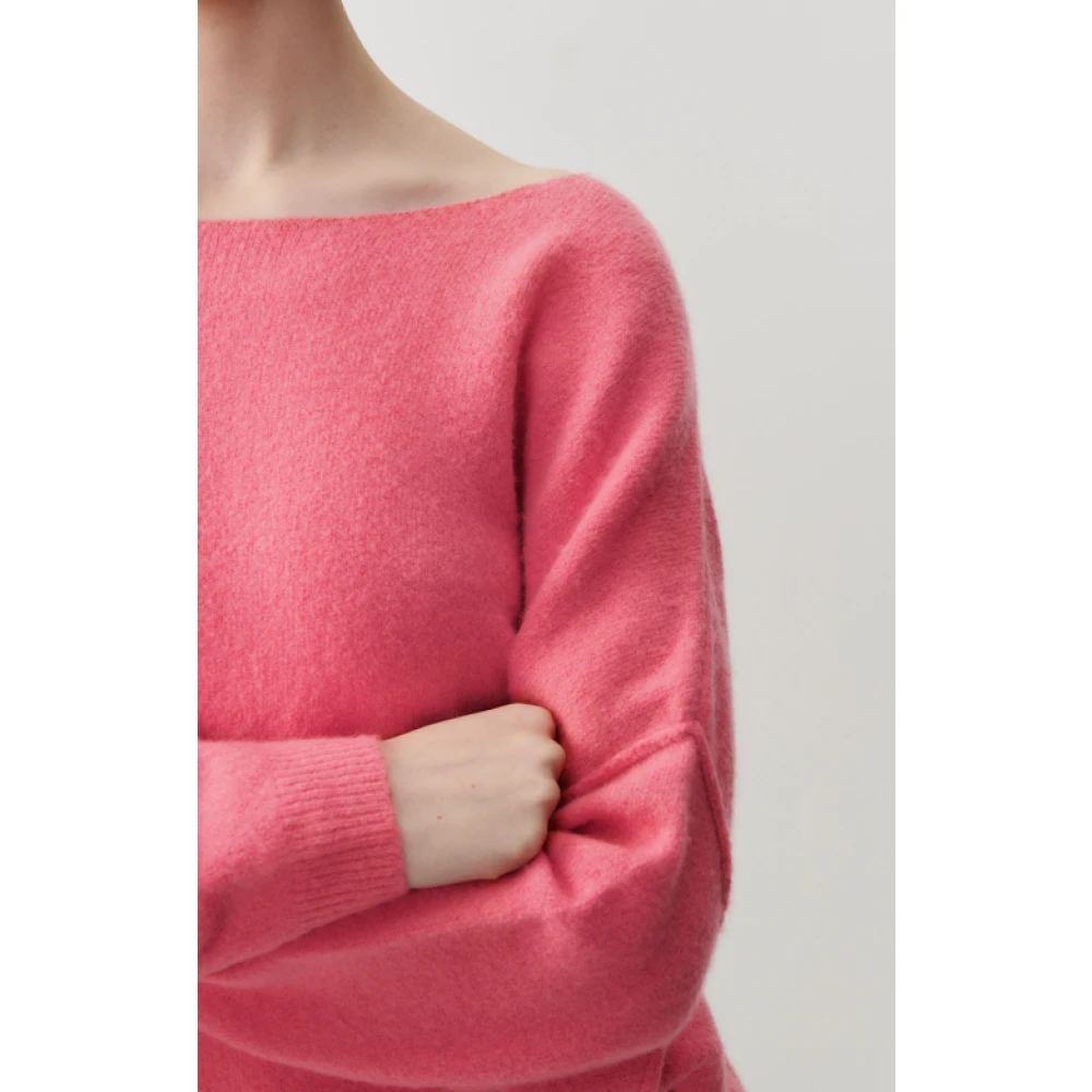 American vintage Damsville Boothals Trui Pink Dames