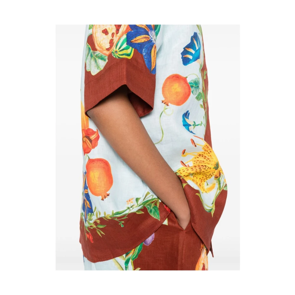 Alemais Blauwe Knoopsluiting Bewuste Jurk Multicolor Dames