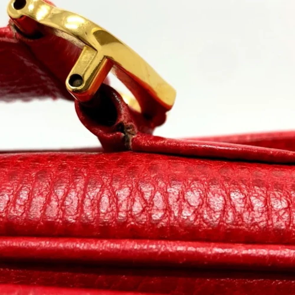 Cartier Vintage Pre-owned Leather shoulder-bags Red Dames