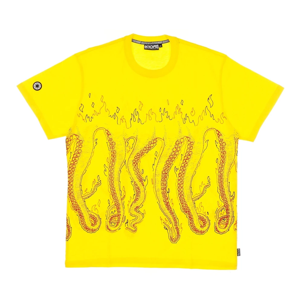 Octopus Logo Tee Geel T-shirt Yellow Heren