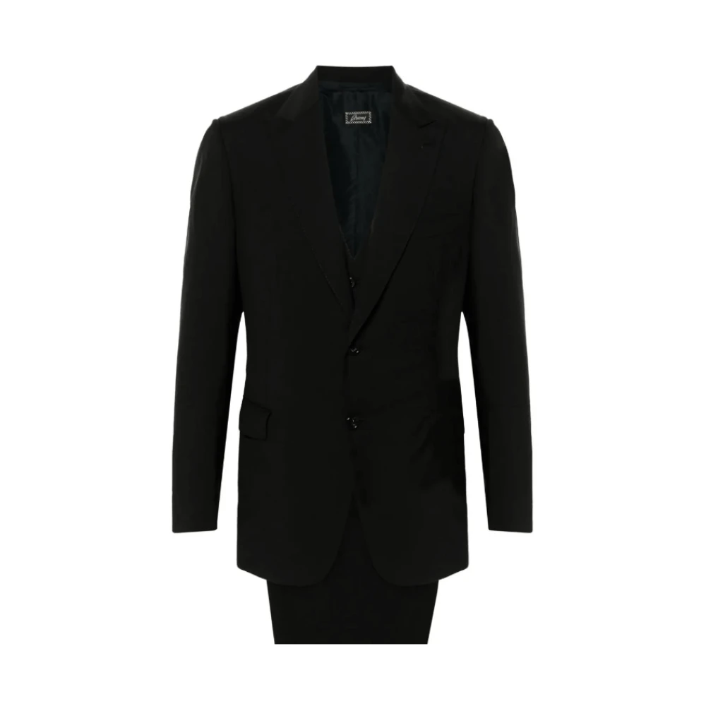 Brioni Klassiskt Svart Kostym Set Black, Herr