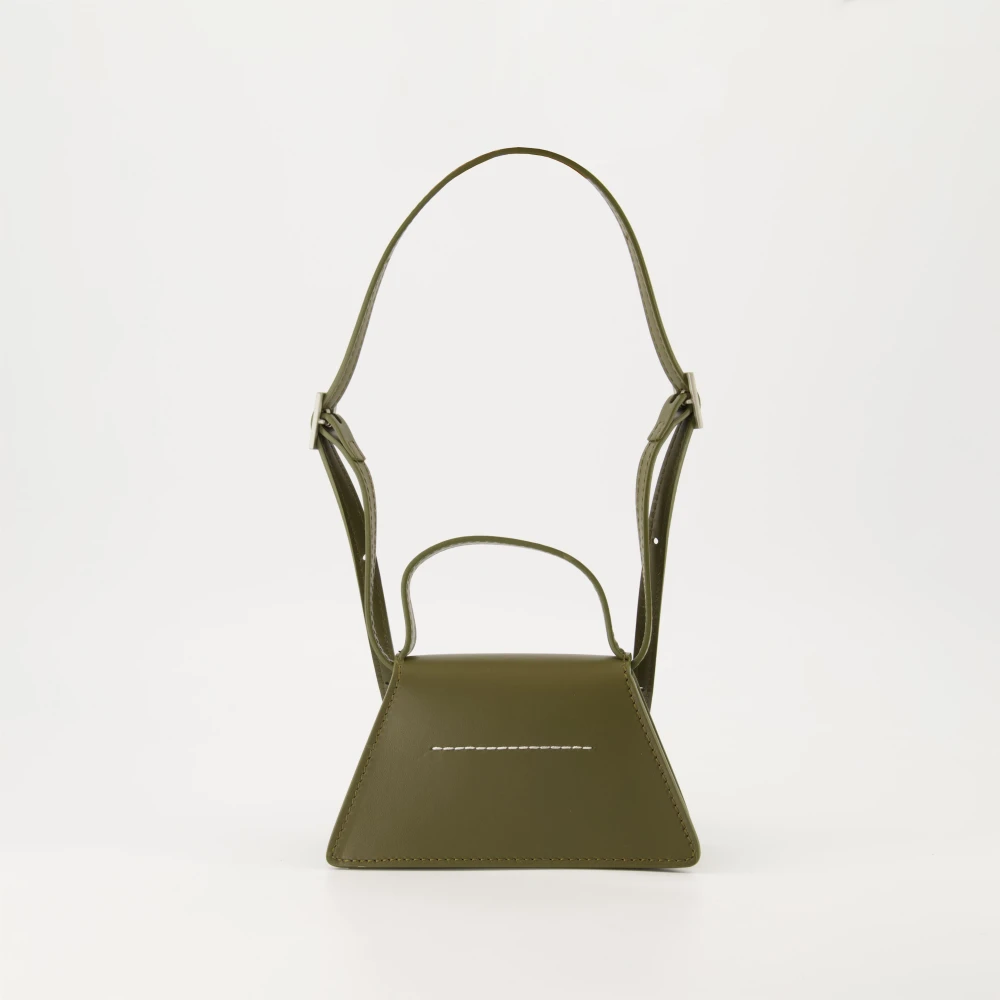 MM6 Maison Margiela Numeric Mini Schoudertas Groen Leer Green Dames