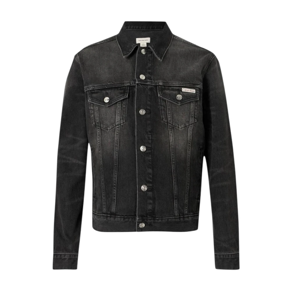 Calvin Klein Men's Black Classic Trucker Jacket - Denim Jackets - Xl - Jackets