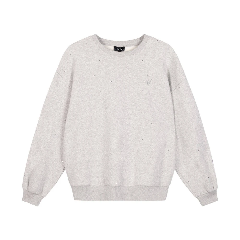 Alix The Label Gestudde Gebreide Trui Gray Dames