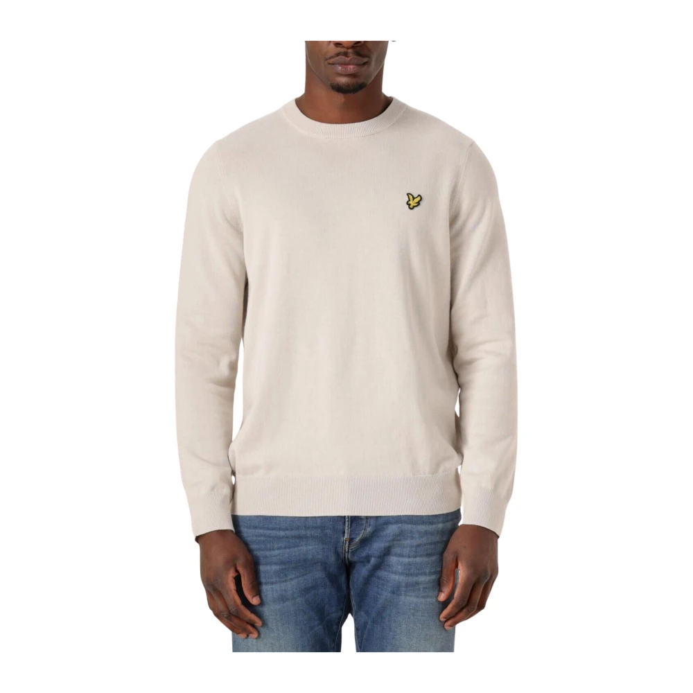 Lyle & Scott Beige Cotton Crew Neck Jumper Beige Heren