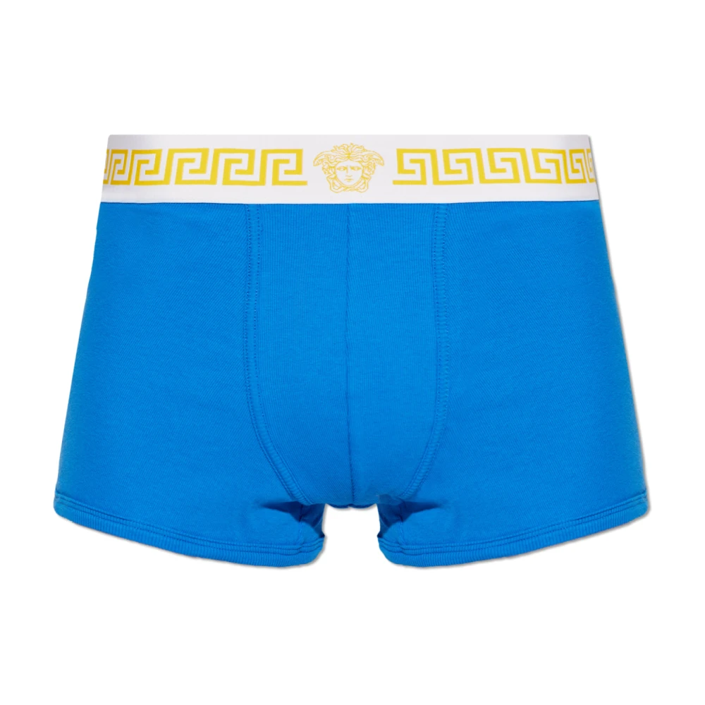 Versace Mannelijk Blauw Ondergoed Heren, 2XL, Katoen, Cotton-Jersey Trunks