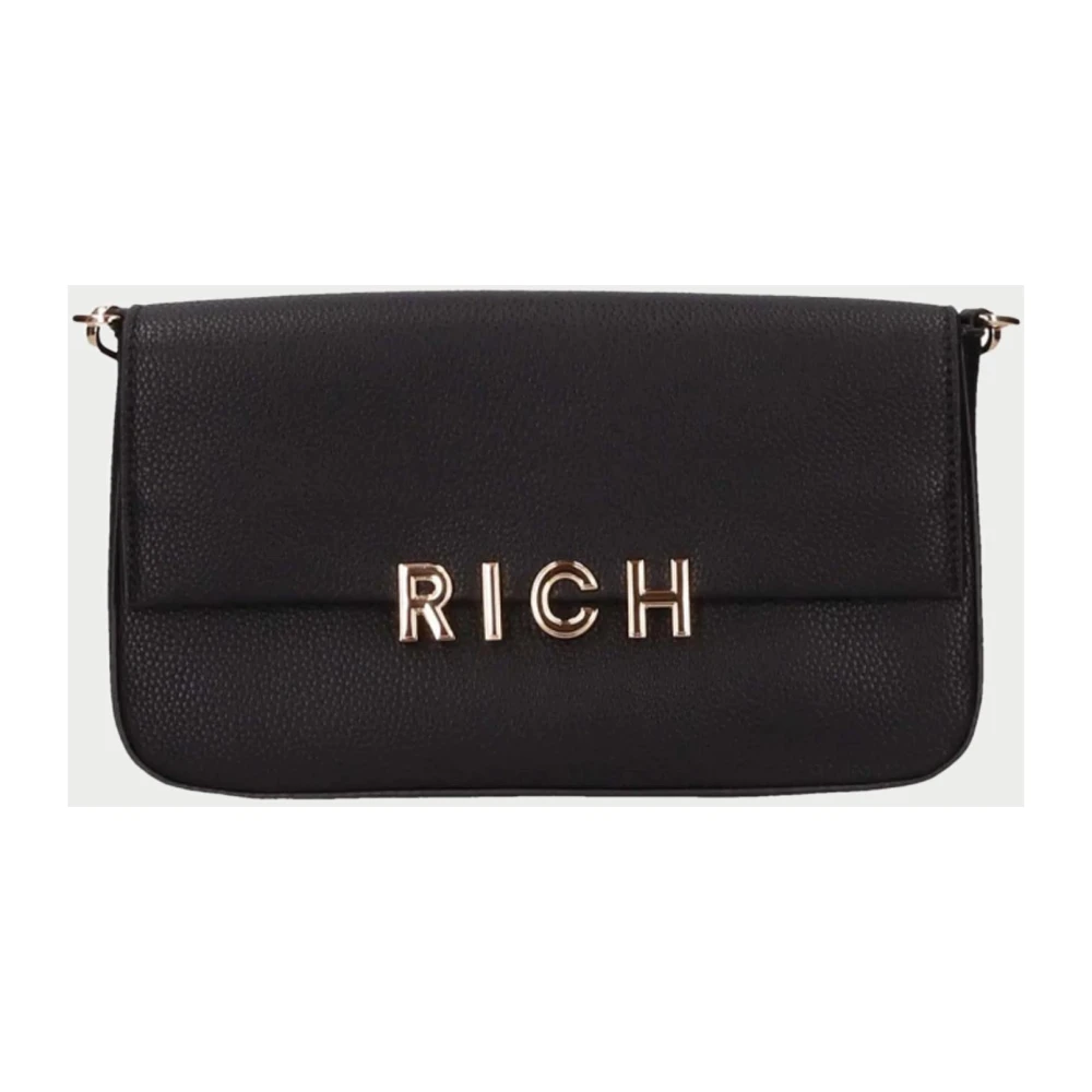 John Richmond Zwarte Schoudertas met Logoprint Black Dames